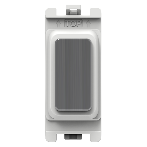 Caradok Blank Grid Module Brushed Chrome