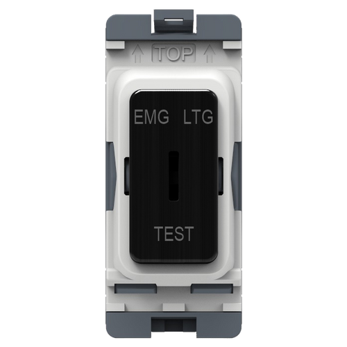 Caradok 20A 2Way SP Key Switch (EMG LTG TEST) Matt Black