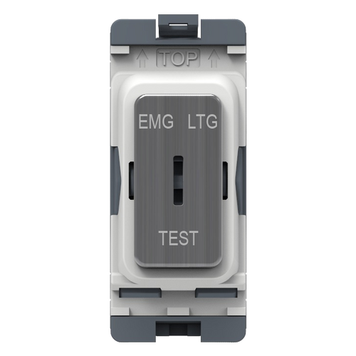 Caradok 20A 2Way SP Key Switch (EMG LTG TEST) Brushed Chrome