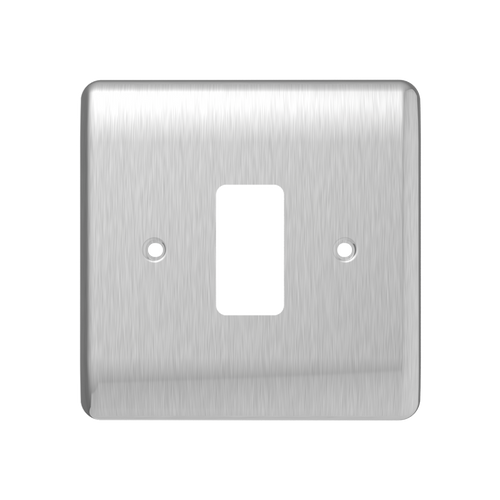 Caradok 1G Front Grid Plate Brushed Chrome