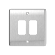 Caradok 2G Front Grid Plate Brushed Chrome
