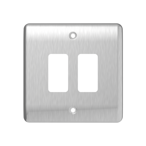 Caradok 2G Front Grid Plate Brushed Chrome