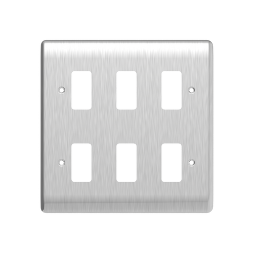 Caradok 6G Front Grid Plate Brushed Chrome