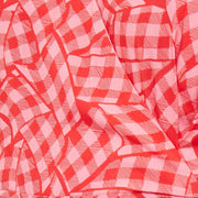 Louche Emin Gingham Twist Print Tiered Short Sleeve Midi Dress