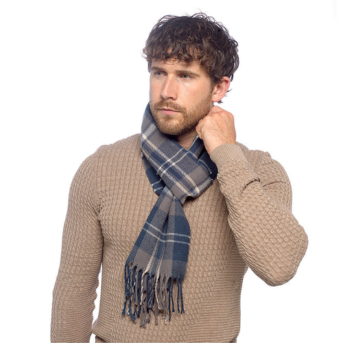 Tom Franks Checked Scarf With Tassel