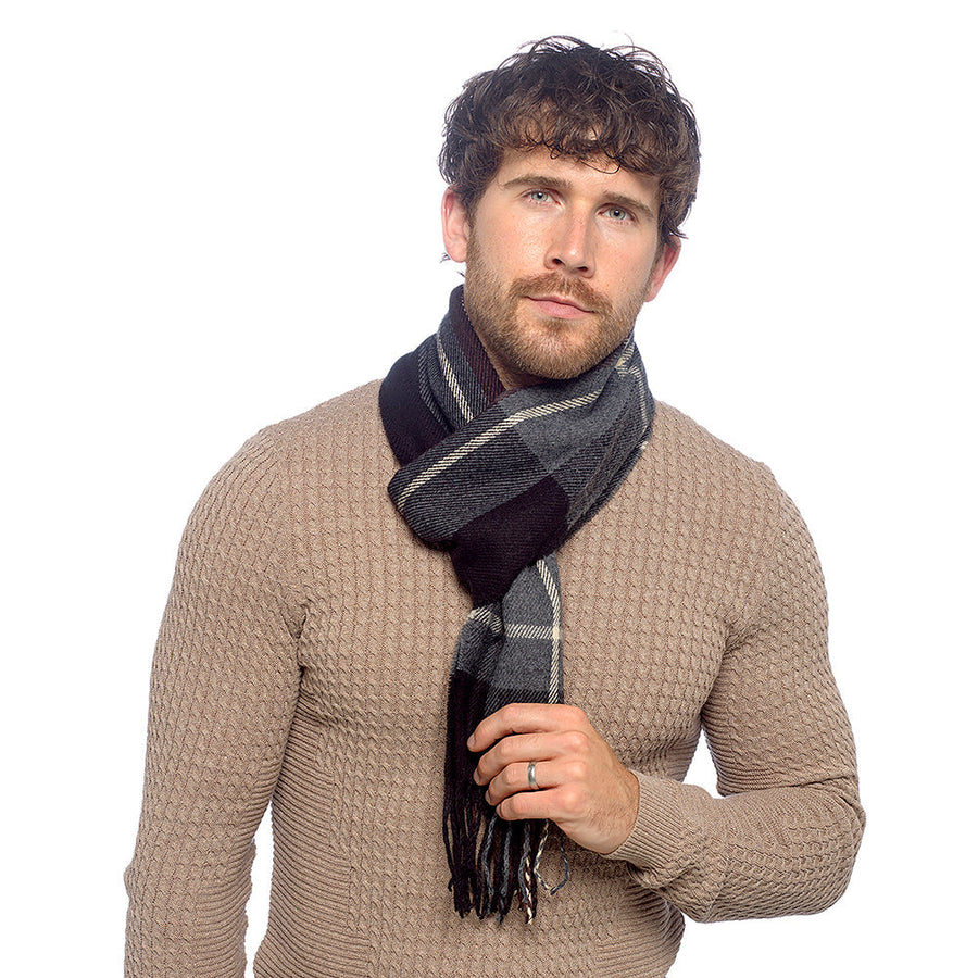 Tom Franks Checked Scarf With Tassel