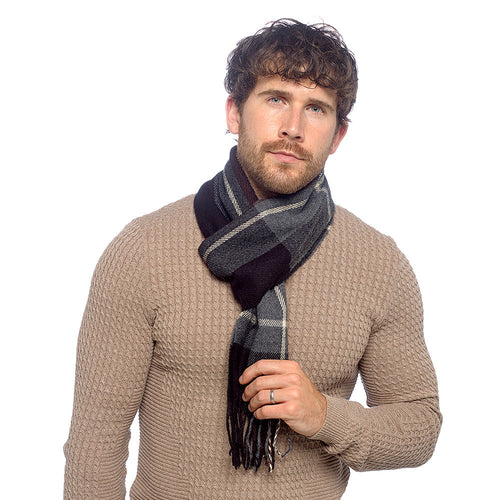 Tom Franks Checked Scarf With Tassel