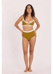 Sisstr Rising Tides High Waist Short Bikini Bottom