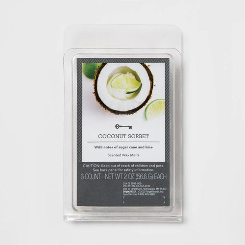 coconut  sorbet  Wax Melts - 6 Count - Net WT 2 oz