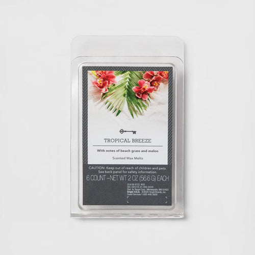 tropical  breeze Wax Melts - 6 Count - Net WT 2 oz