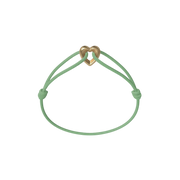 Golden Heart Cord Bracelet