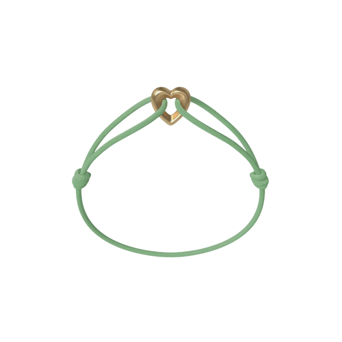 Golden Heart Cord Bracelet