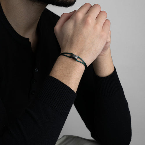 Carbon Regent Cord Bracelet
