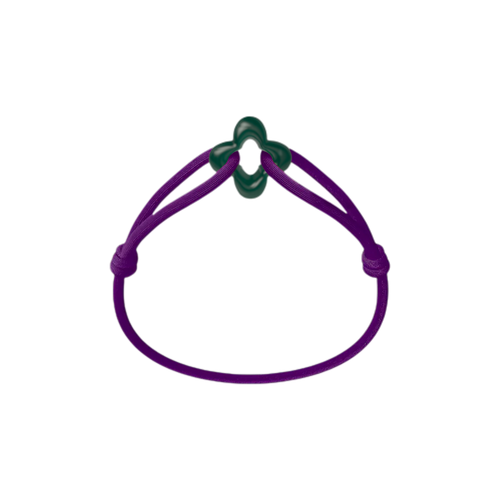 Green Clover Cord Bracelet