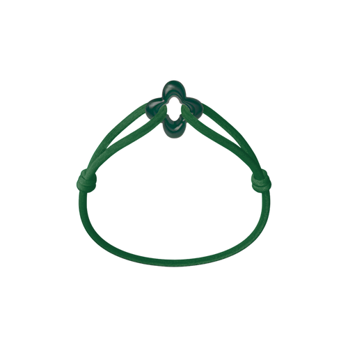 Green Clover Cord Bracelet