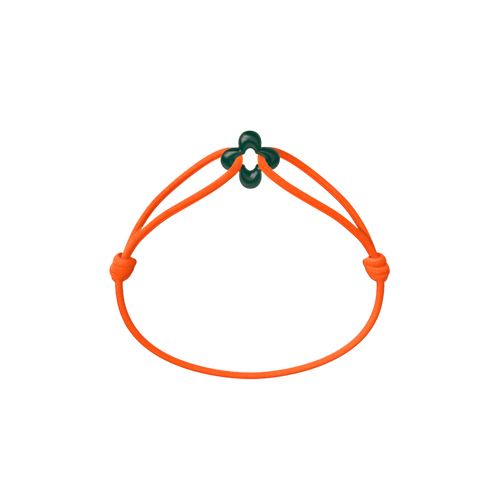 Mini Green Clover Cord Bracelet