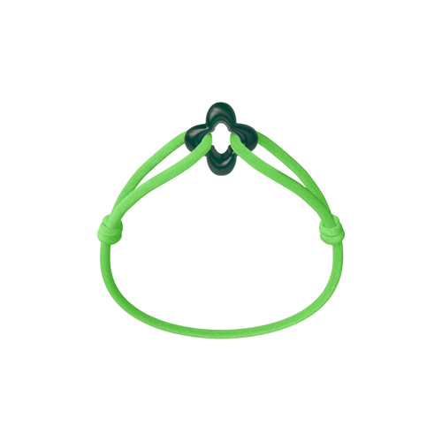 Green Clover Cord Bracelet