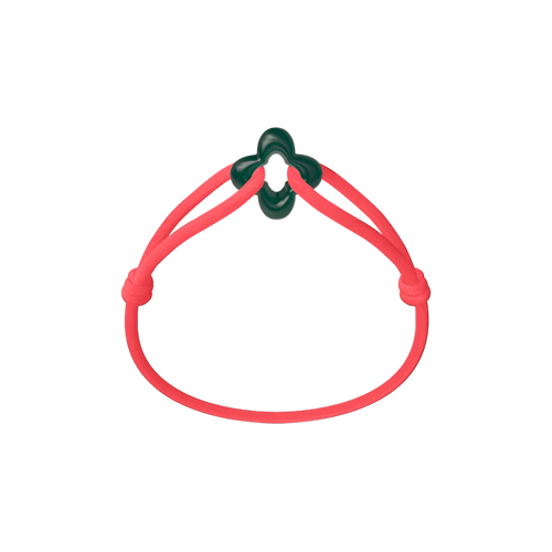 Green Clover Cord Bracelet