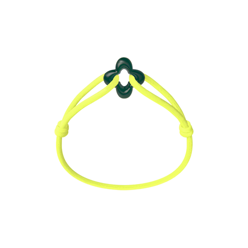 Green Clover Cord Bracelet