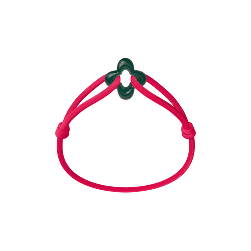 Green Clover Cord Bracelet