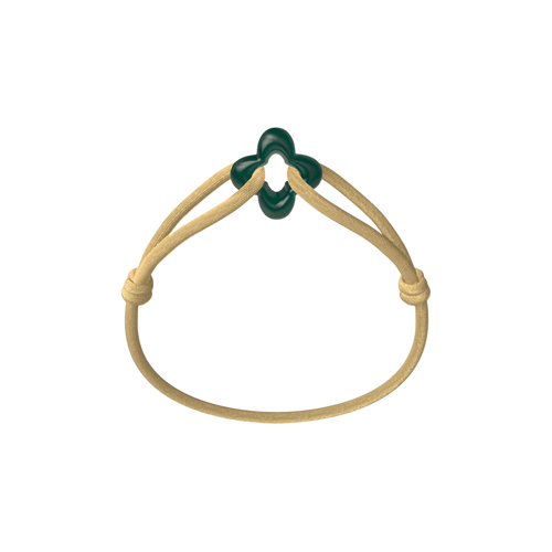 Green Clover Cord Bracelet