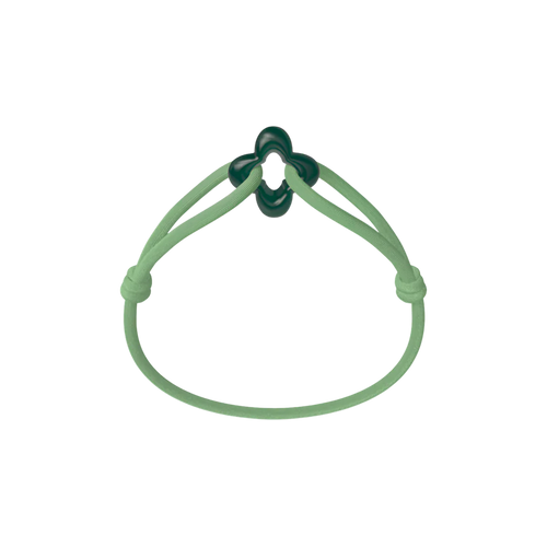 Green Clover Cord Bracelet