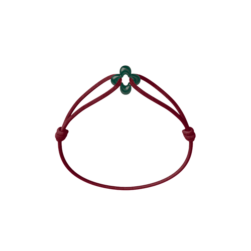 Mini Green Clover Cord Bracelet