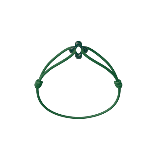 Mini Green Clover Cord Bracelet