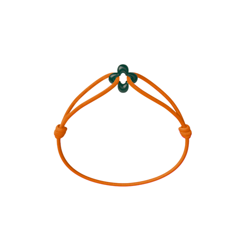 Mini Green Clover Cord Bracelet