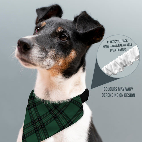 Green Tartan - Dog Bandana - 4 Sizes