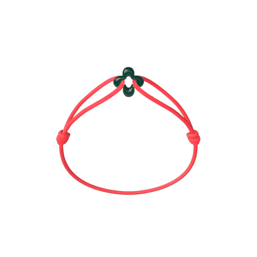 Mini Green Clover Cord Bracelet