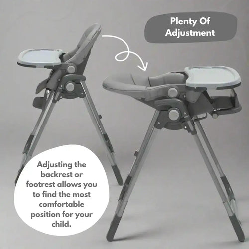 Flare Foldable High Chair - Grey