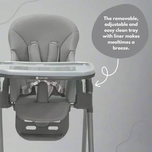 Flare Foldable High Chair - Grey