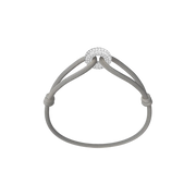 Silver Soho Pavé Cord Bracelet