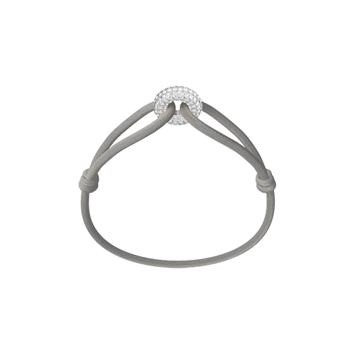 Silver Soho Pavé Cord Bracelet