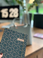 Matilda Myres | A5 Ruled Notebook with Rose Gold Foil | Grey