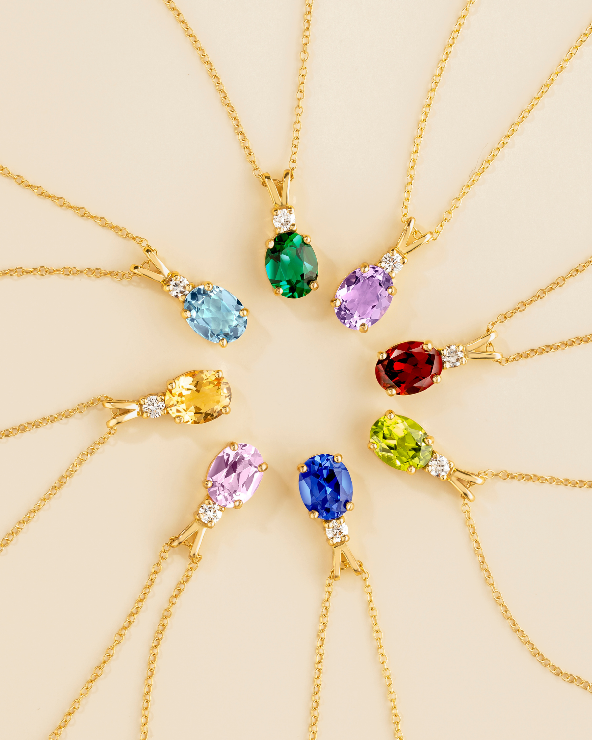 Citrine Pendant Necklace in 18k Gold Vermeil