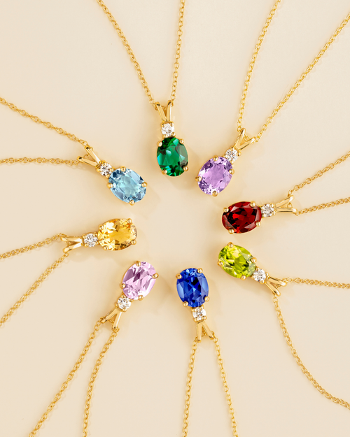 Citrine Pendant Necklace in 18k Gold Vermeil