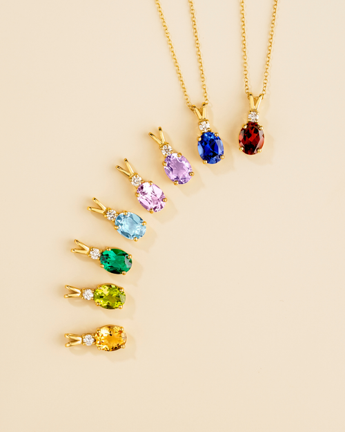 Peridot Pendant Necklace in 18k Gold Vermeil
