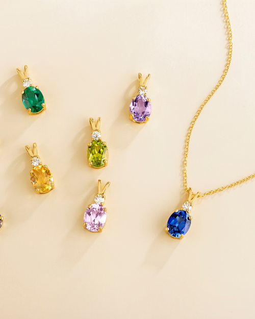 Peridot Pendant Necklace in 18k Gold Vermeil