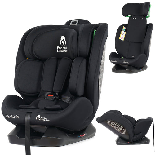 For Your Little One GrowWithMe 0/1/2/3 i-Size Car Seat - Midnight Black (Birth-12 Years)