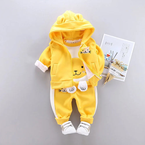 3pc/Set Animal Bear Baby Set For Newborn Winter Infant Clothing Sets Super Keep