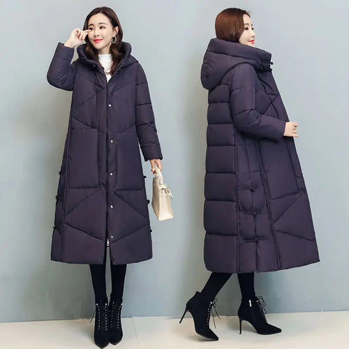 Women's Fashionable Thick Cotton padded Warm Snow Outerwear Windproof Hooded
