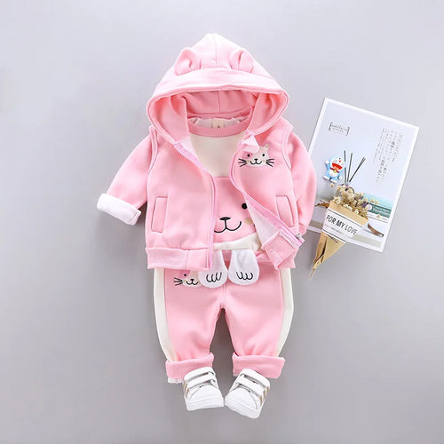 3pc/Set Animal Bear Baby Set For Newborn Winter Infant Clothing Sets Super Keep