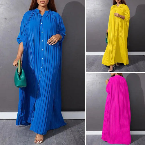 Plus Size Maxi Shirt Dress | Elegant Long Sleeve Dress for Women | Casual & Party
