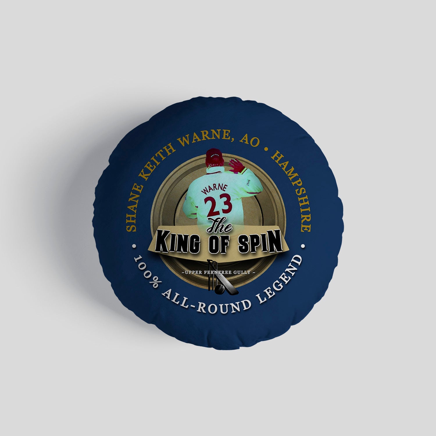 Hampshire Cricket Warne  - Legend Collection - Circle Cushion 14"