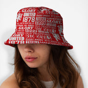 Manchester Red - Word Montage - Bucket Hat