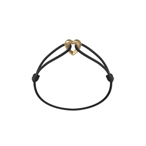 Golden Heart Cord Bracelet