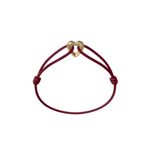 Golden Heart Cord Bracelet