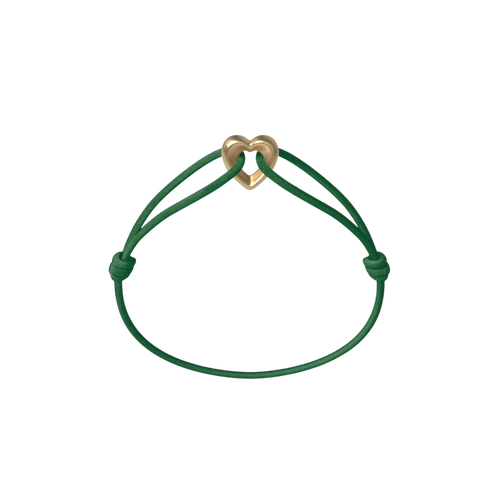 Golden Heart Cord Bracelet